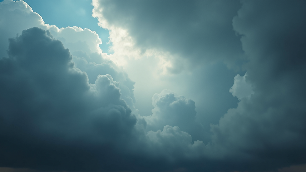 High angle view of dark clouds gathering in the sky