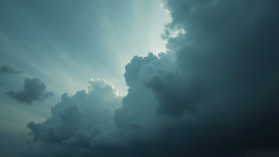 High angle view of dark clouds gathering before a storm