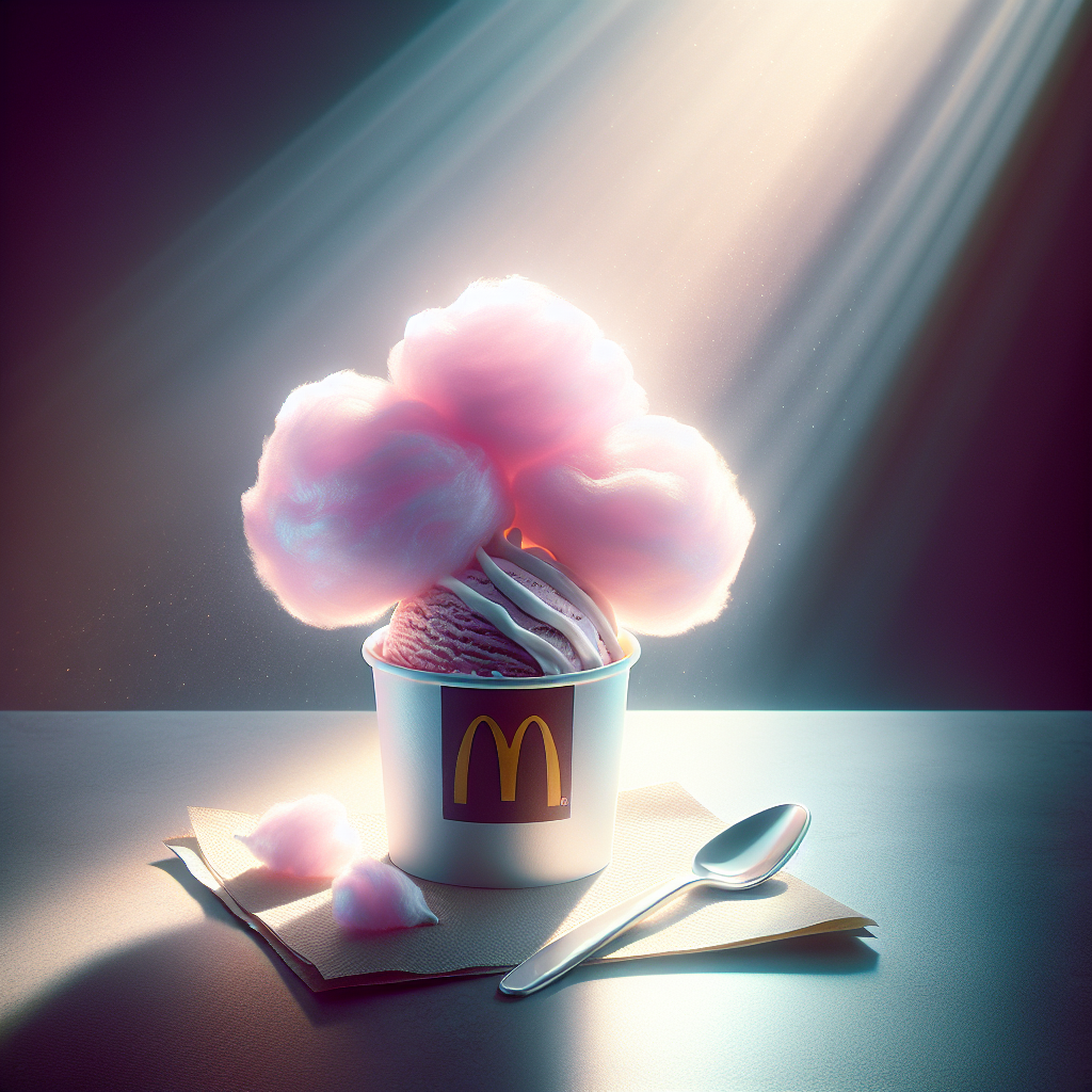 Colorful Cotton Candy Sundae