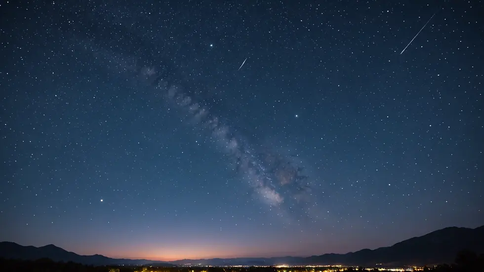 Evening view of a starry sky