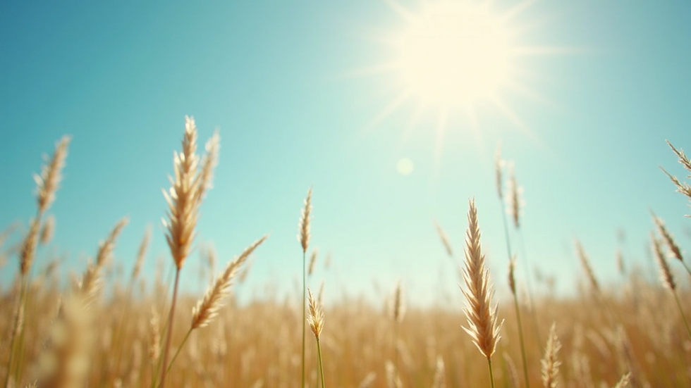 Close-up view of a sunny day with a clear blue sky