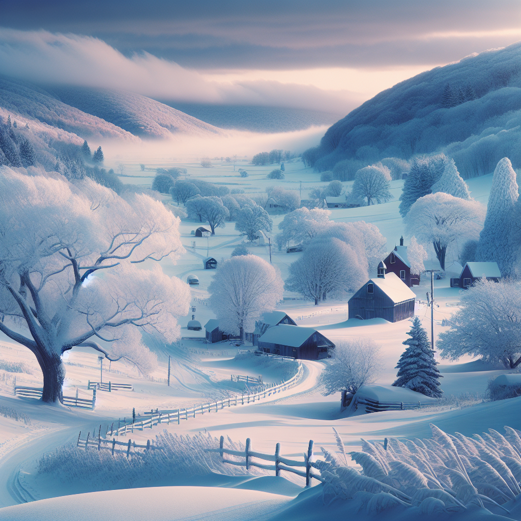 Snowy Landscape in Madison County