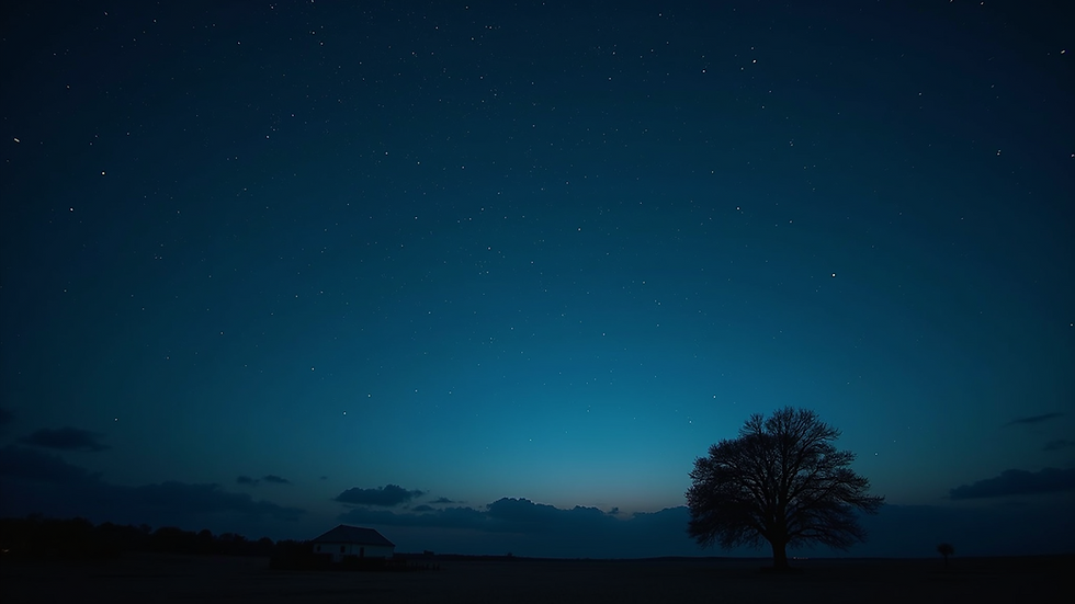 Close-up view of a serene night sky with stars