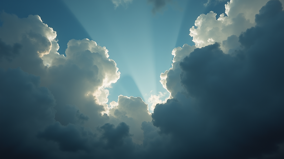 Eye-level view of dark clouds gathering in the sky