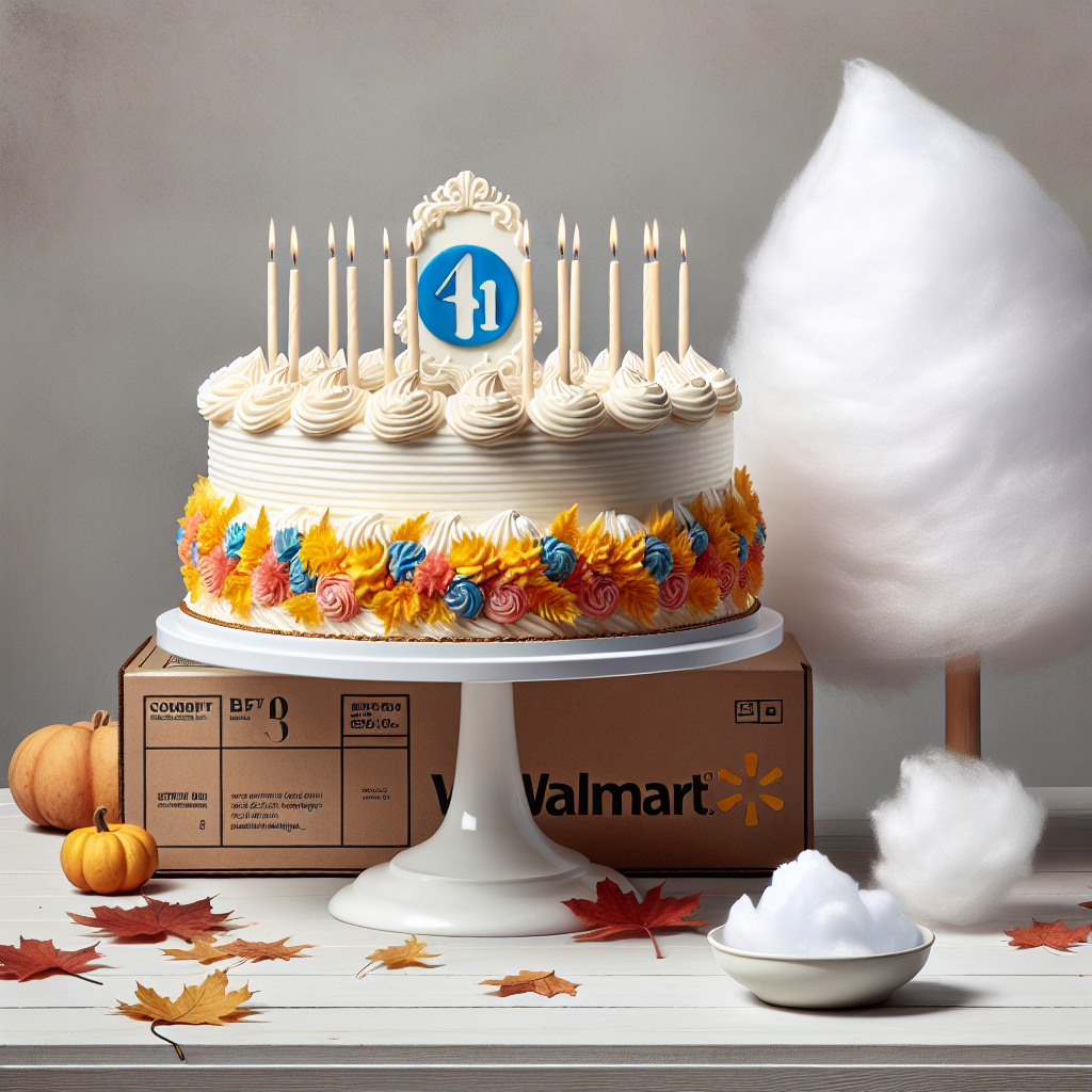 Fall Party Cake Cotton Candy