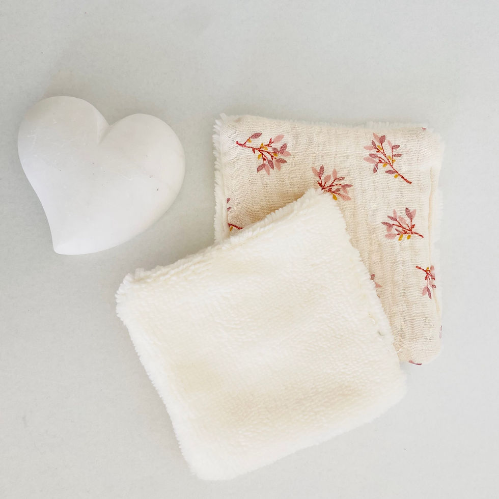 Miniature : Panier double gaze de coton fleurie