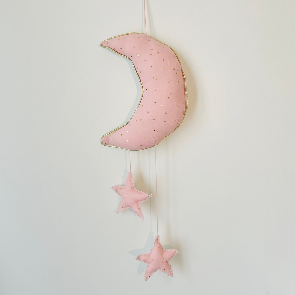 Miniature : Suspension lune liberty théo pastel