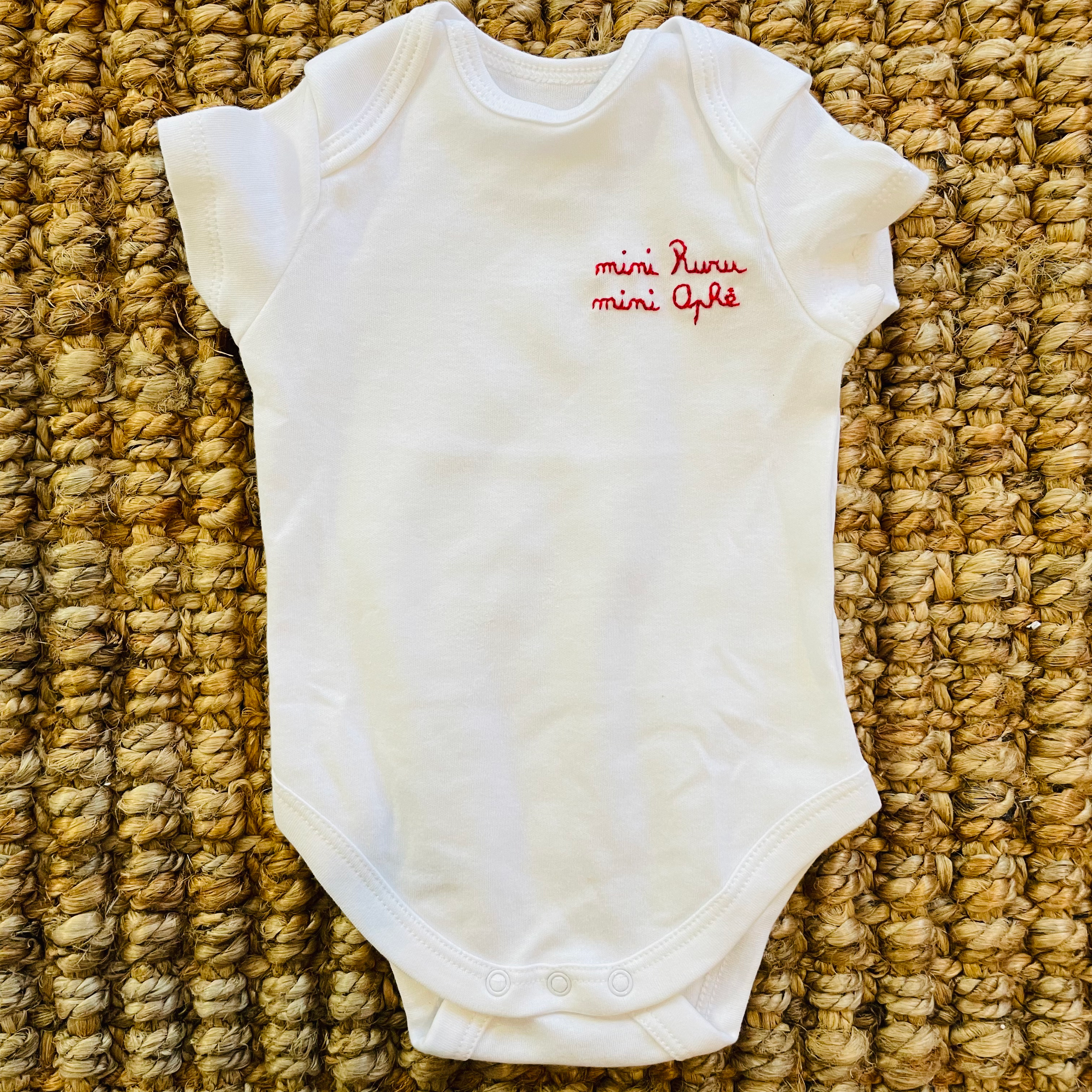 Body manche courte brodé prénom ou autre message