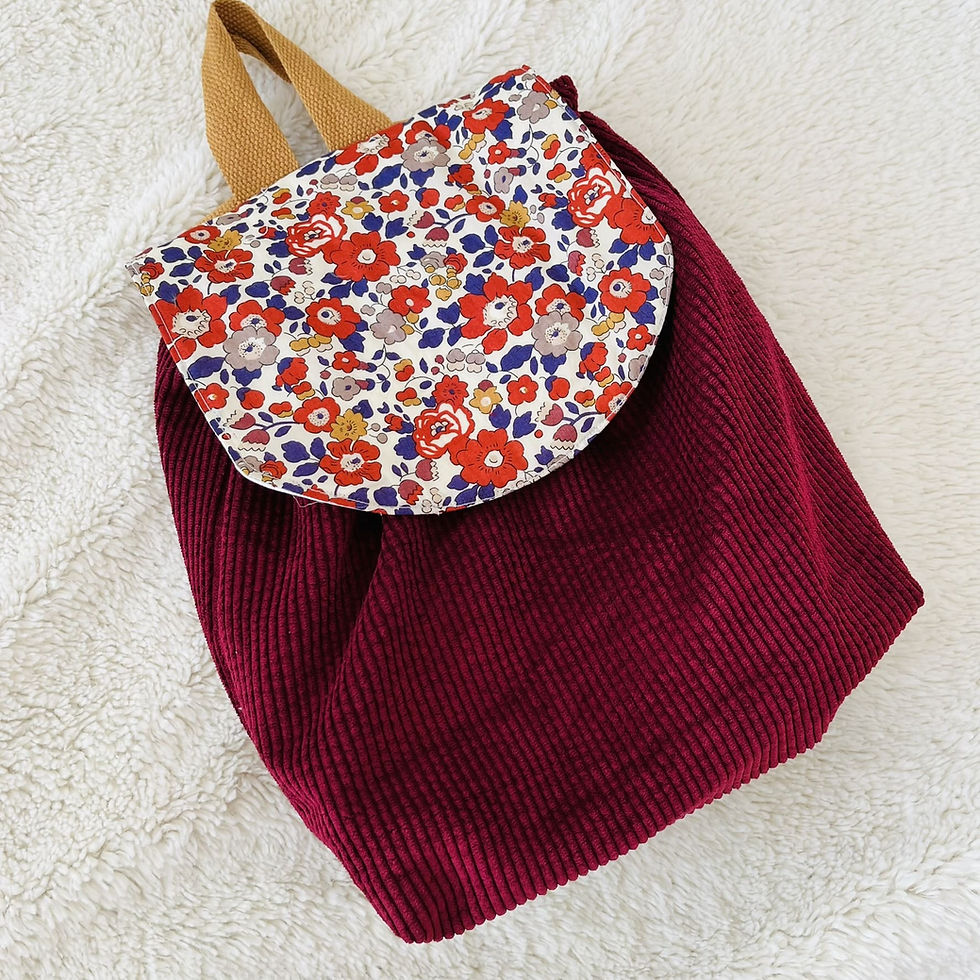 Miniature : Sac Salomé idéal pour la maternelle dans 3 versions de liberty et velours
