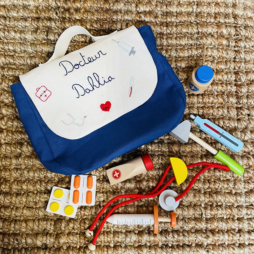 Miniature : Malette de docteur personnalisable avec ses jouets en bois