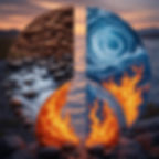 One of the several suggested meanings of "Stoicheia" (Gal 4:8): Earth, Water, Air, Fire