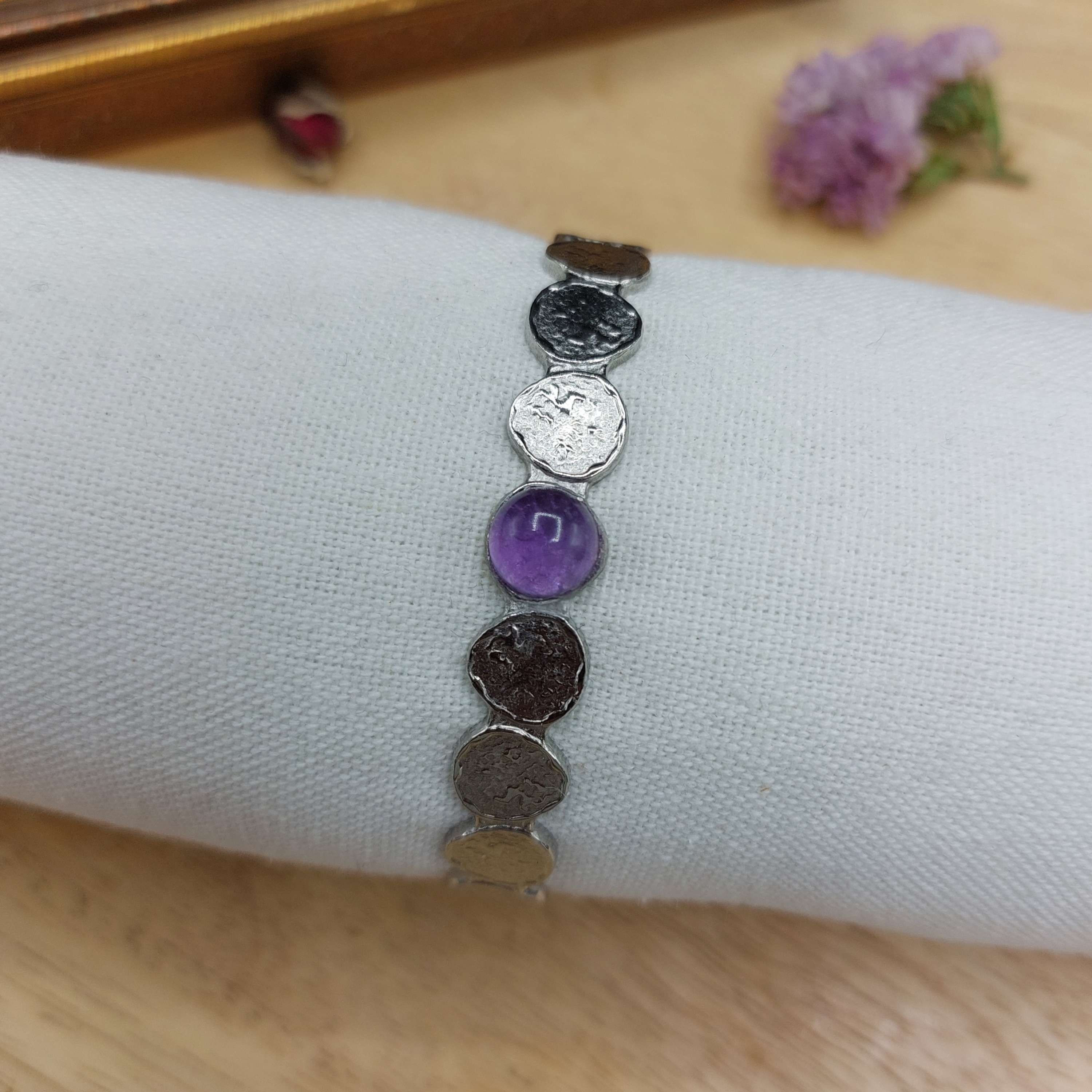 Bracelet jonc Améthyste