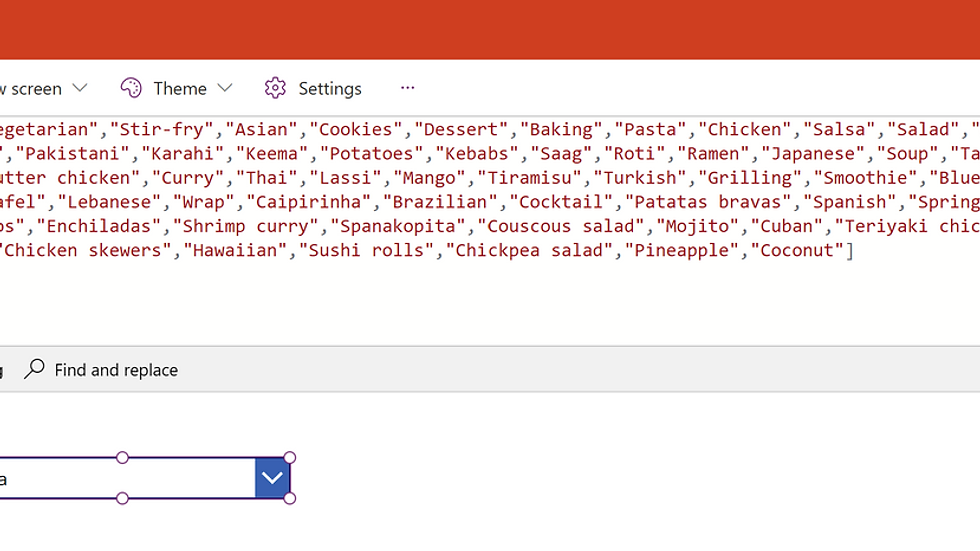 Power Apps dropdown Items coming from a JSON array