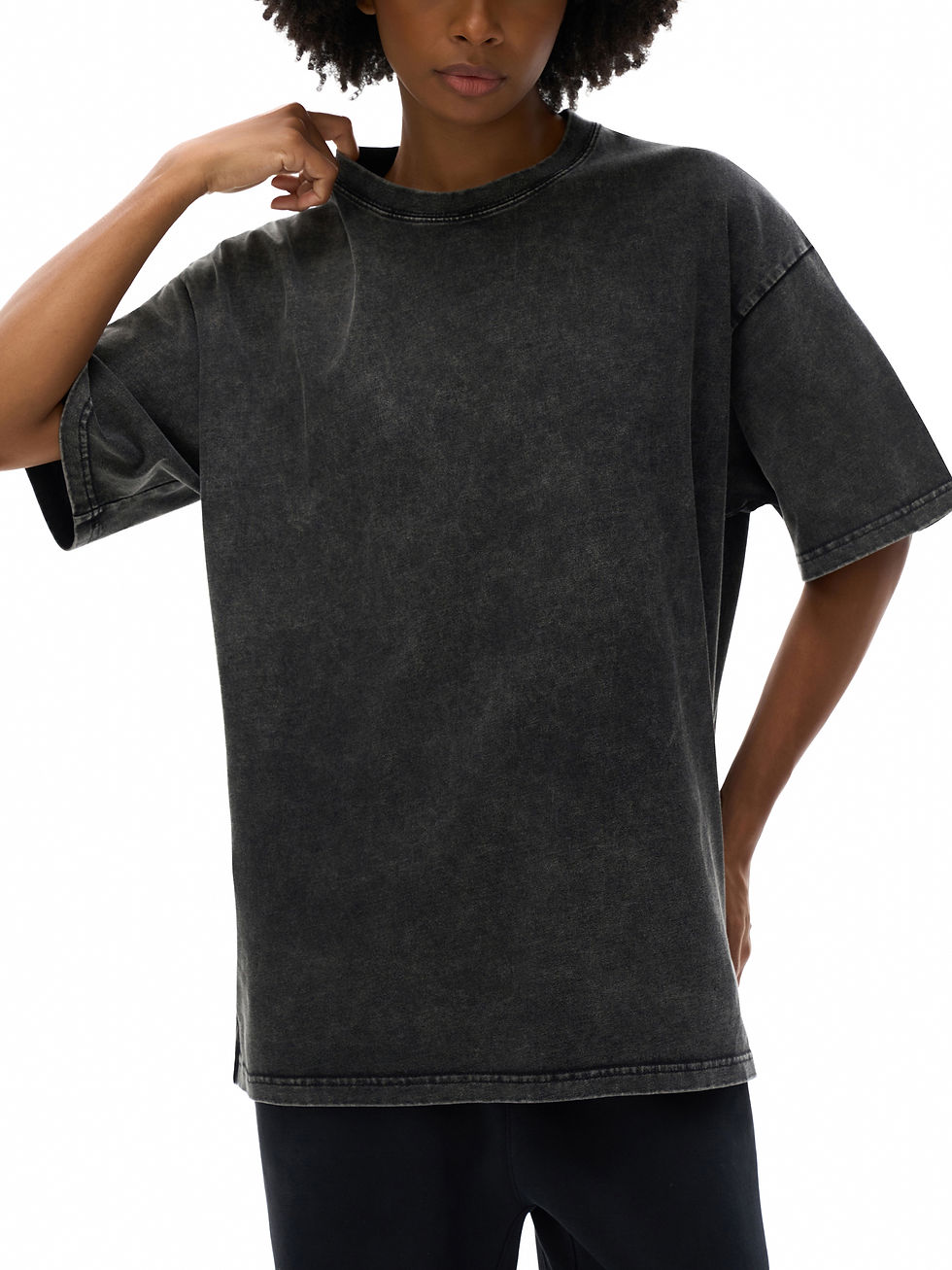 Thumbnail: See No Evil Snow Washed Oversized Cotton T-Shirt