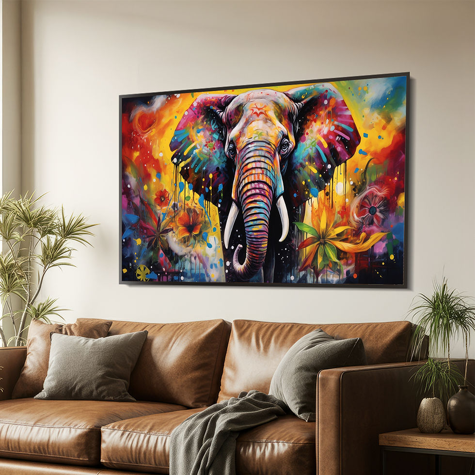 cópia de Quadro Decorativo Elefante Colorido 005