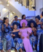 Blue and purple asoebi colour combination moodboard