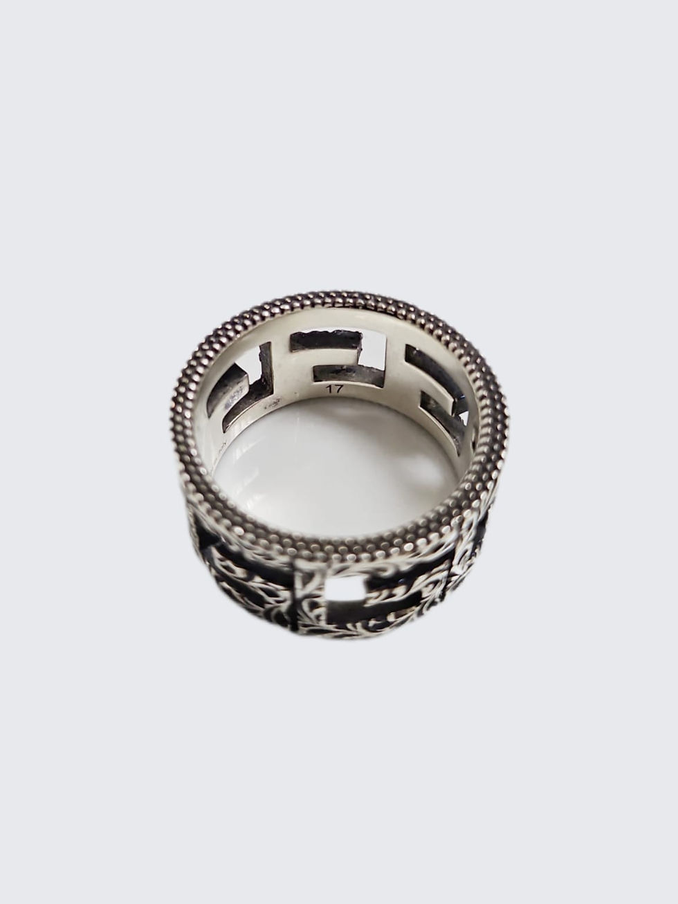 Thumbnail: Gucci - G Cube Aged Sterling Motif Ring