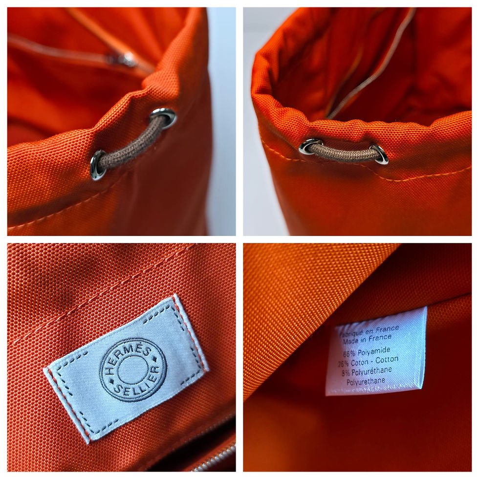 Thumbnail: Hermes - Sac De Pansage Groom Bag Bleu Navy (7U) Feu (9J) PHW Coated Canvas