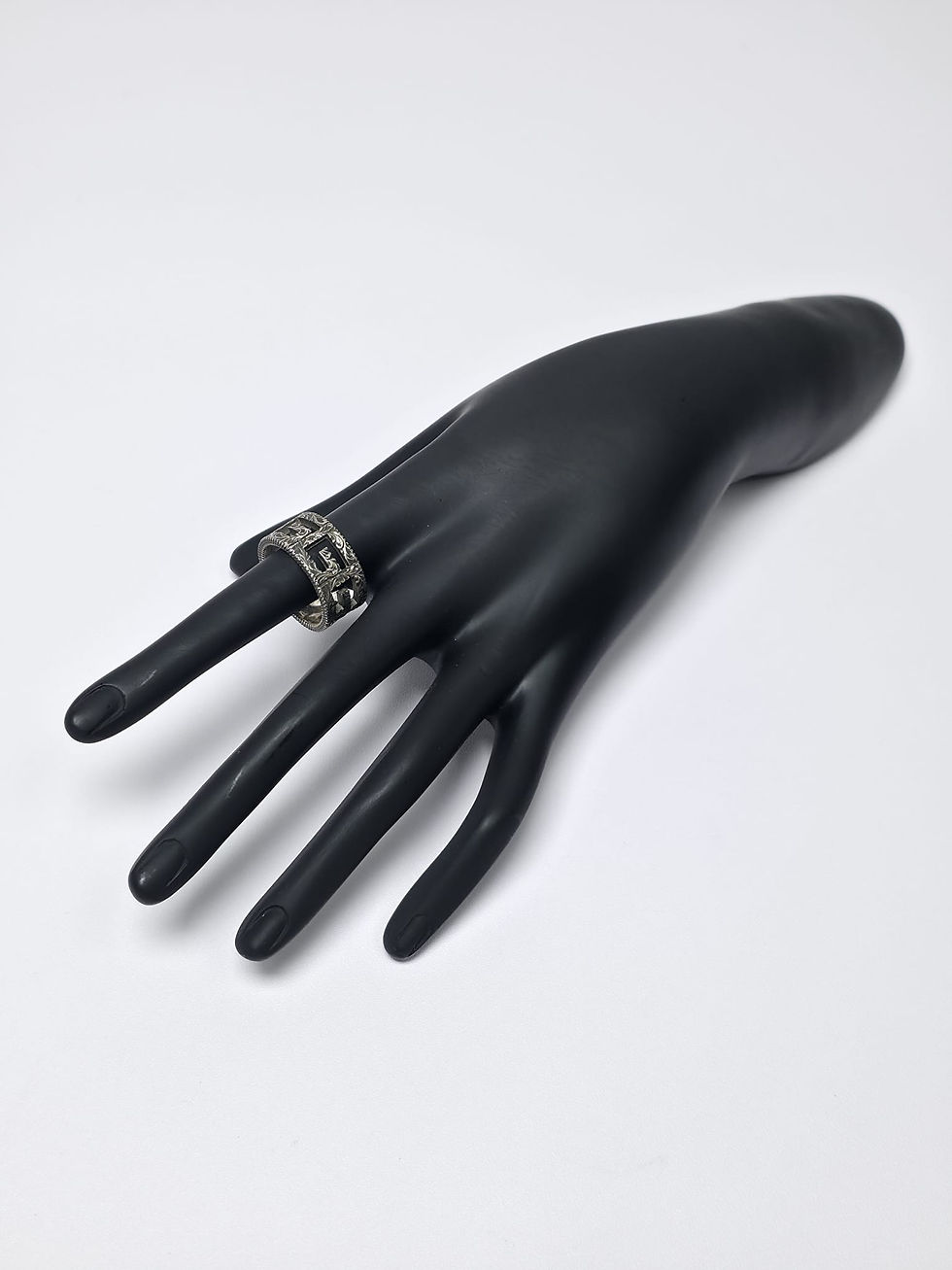 Thumbnail: Gucci - G Cube Aged Sterling Motif Ring