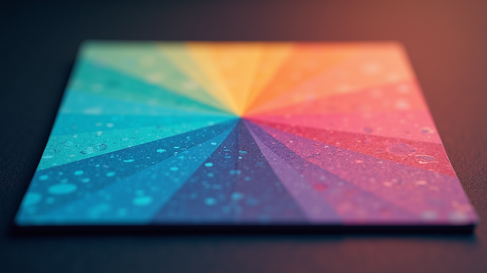 Plano detalle de pantalla con paleta de colores y tipografías para logo