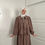 Thumbnail: Brown Baby Collar Balloon Sleeve Tie Detailed Skirt Suit