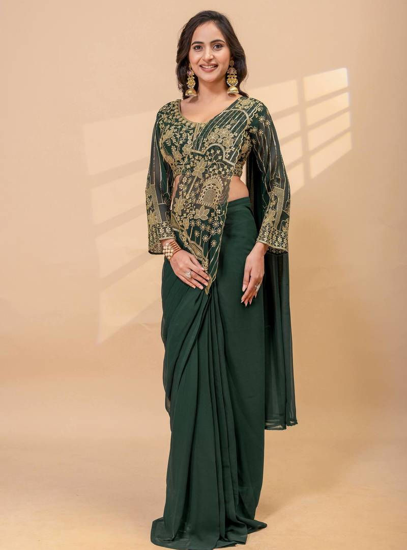 Best Jewelry Ideas for Pre Stitched Sarees