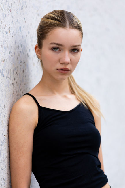 Portrait of Anja for a Vogue casting call in Ljubljana, Slovenia on August 26, 2025.