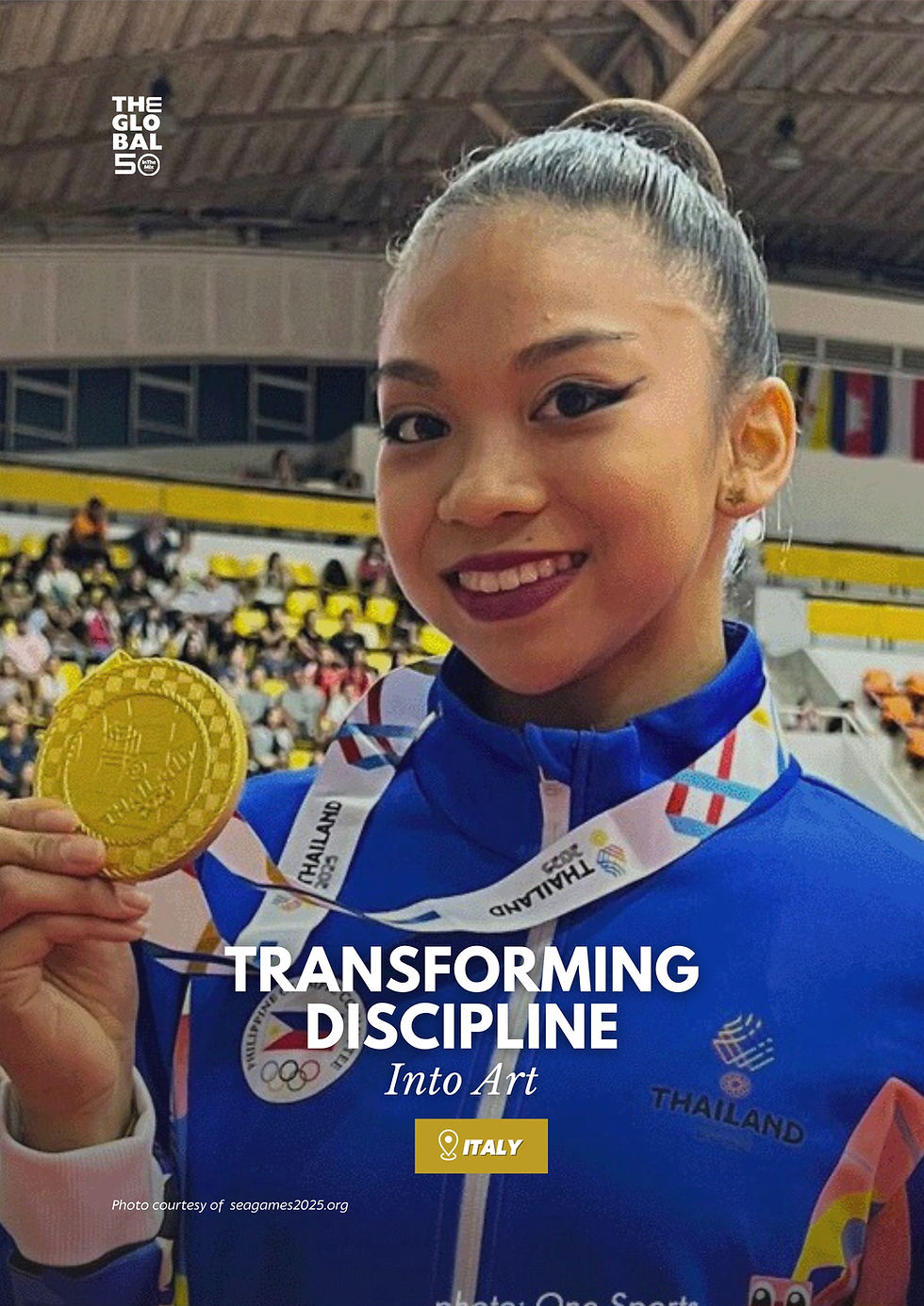 Filipino athlete Jasmine Althea Ramilo photographed after winning gold at the 2025 Southeast Asian Games