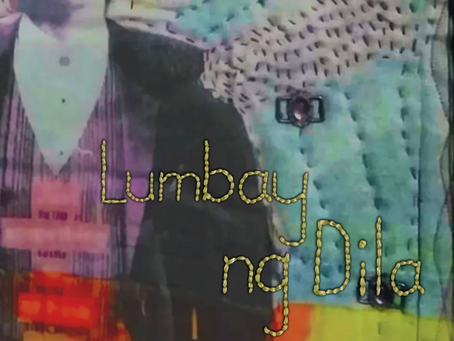 Colorful abstract book cover of Lumbay ng Dila by Genevieve L. Asenjo.