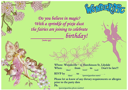 Fairy Invitation.