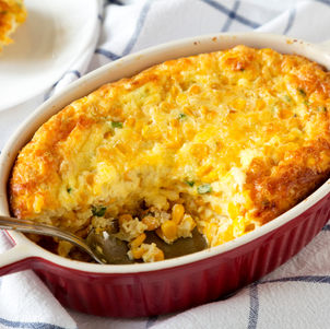 Jalapeño Cheddar Corn Casserole 