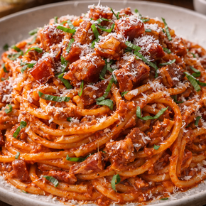 Hot Honey Prosciutto Spaghetti 