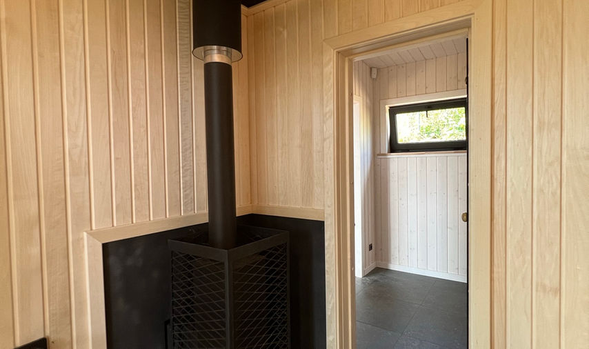Modular sauna house, timber frame, moduļu mājas, paneļu mājas, ražošana, Cēsis, Latvija, attefallshus, koka karkasa mājas