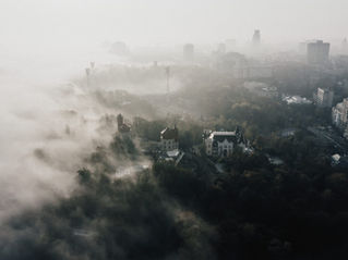 Aerial shot from a city