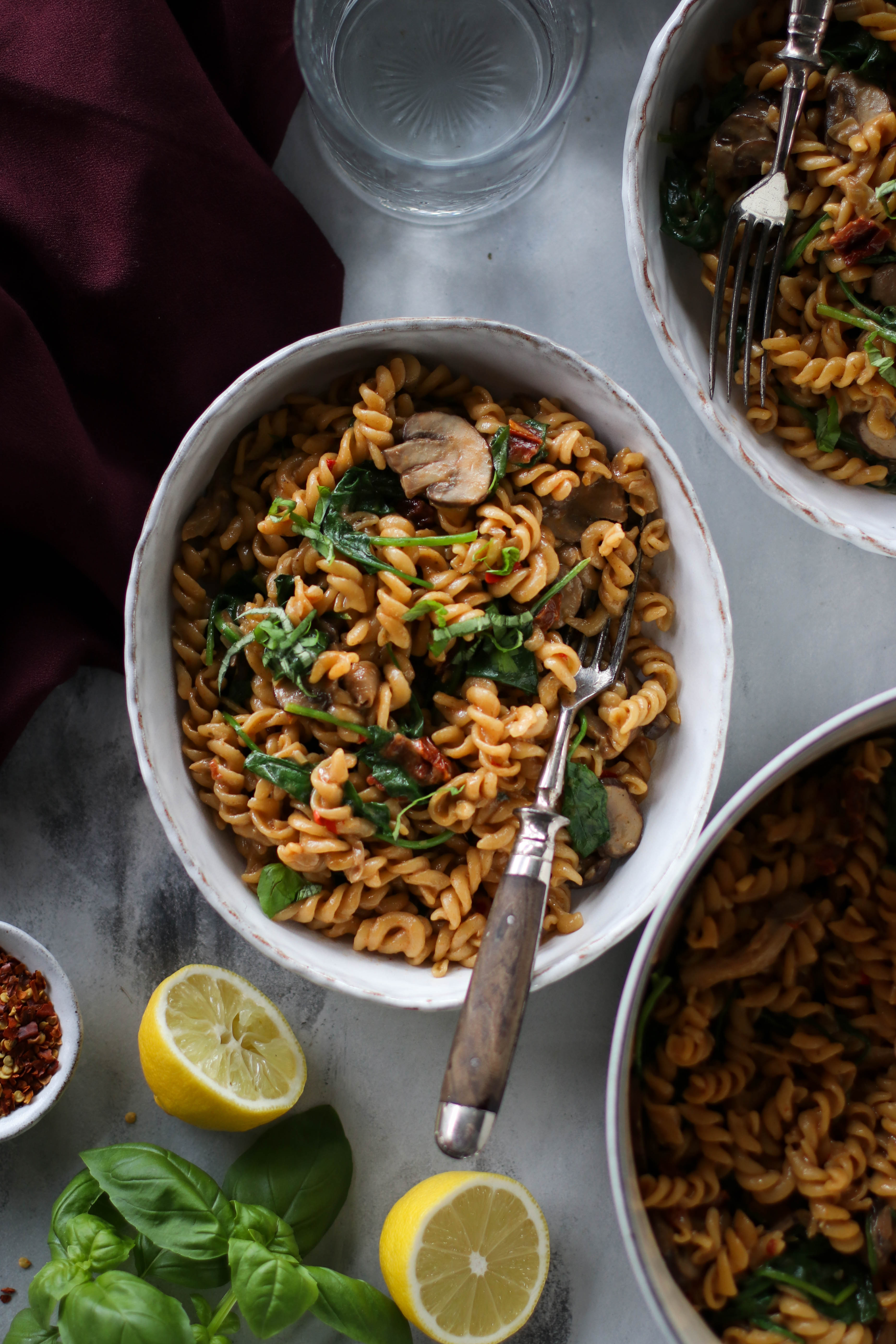 One Pot Creamy Mushroom Pasta
