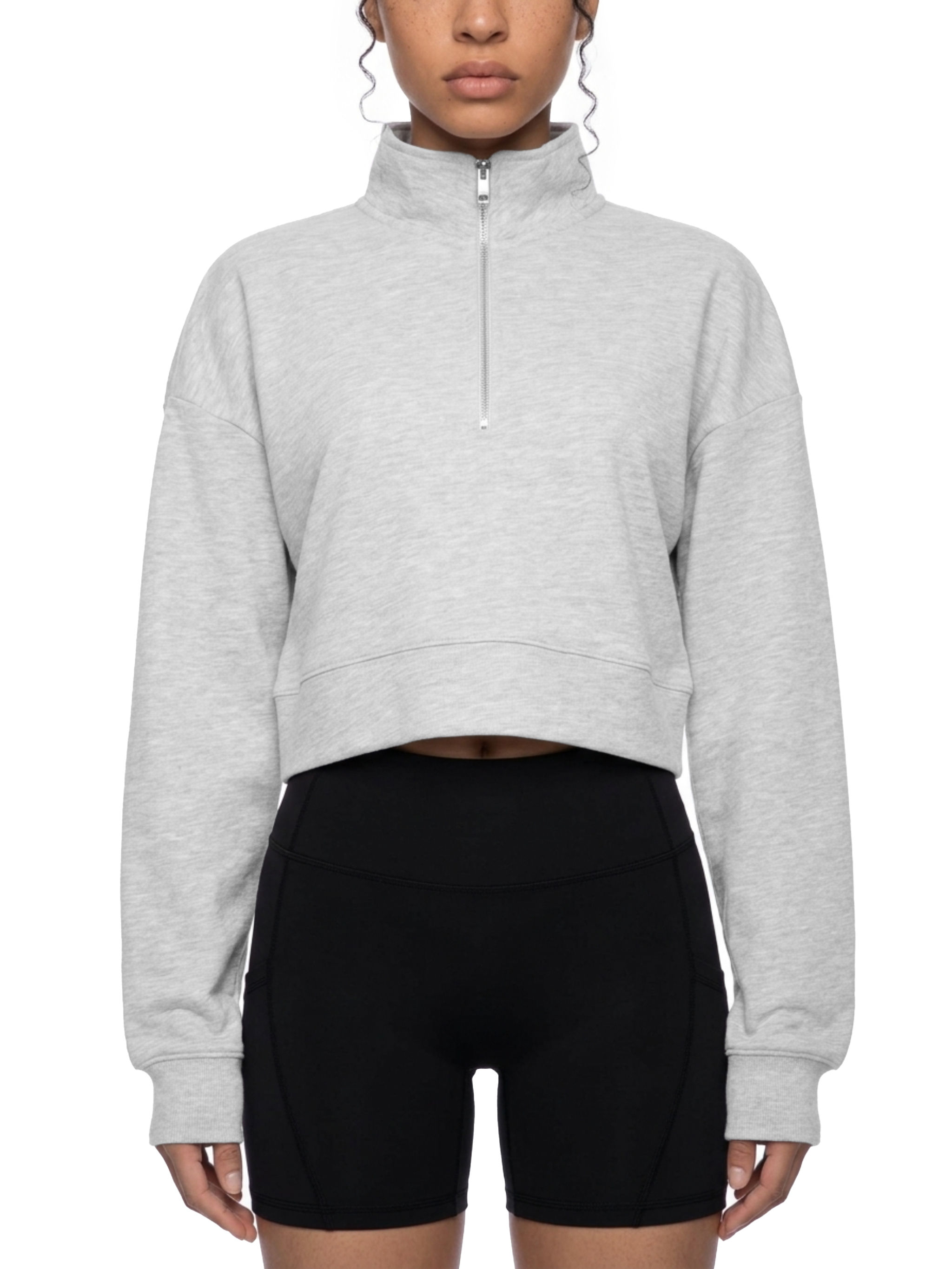 DUO Crop Quarter-Zip Sweatshirt