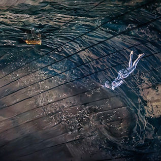 Overture performr flyig effect for The Tepest with Birmingham Royal Ballet