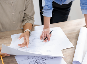 engineering consultation, overlooking paperwork, plans 