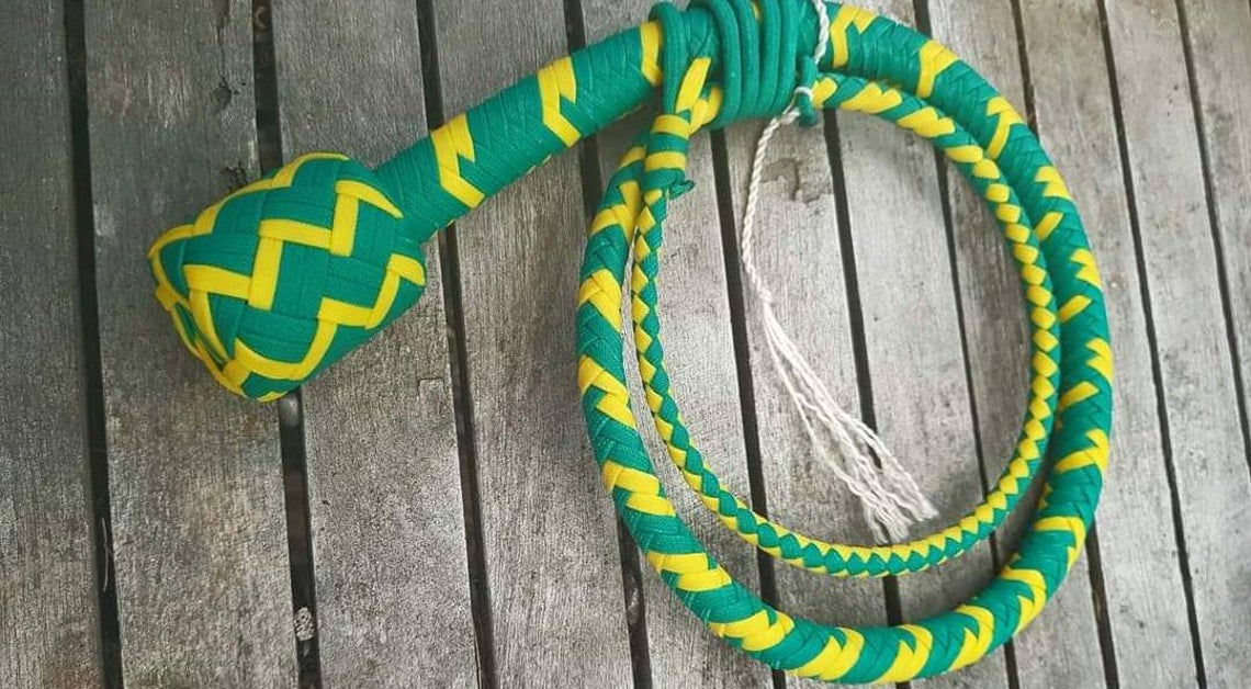 Green and Yellow 3.5ft Snake Whip