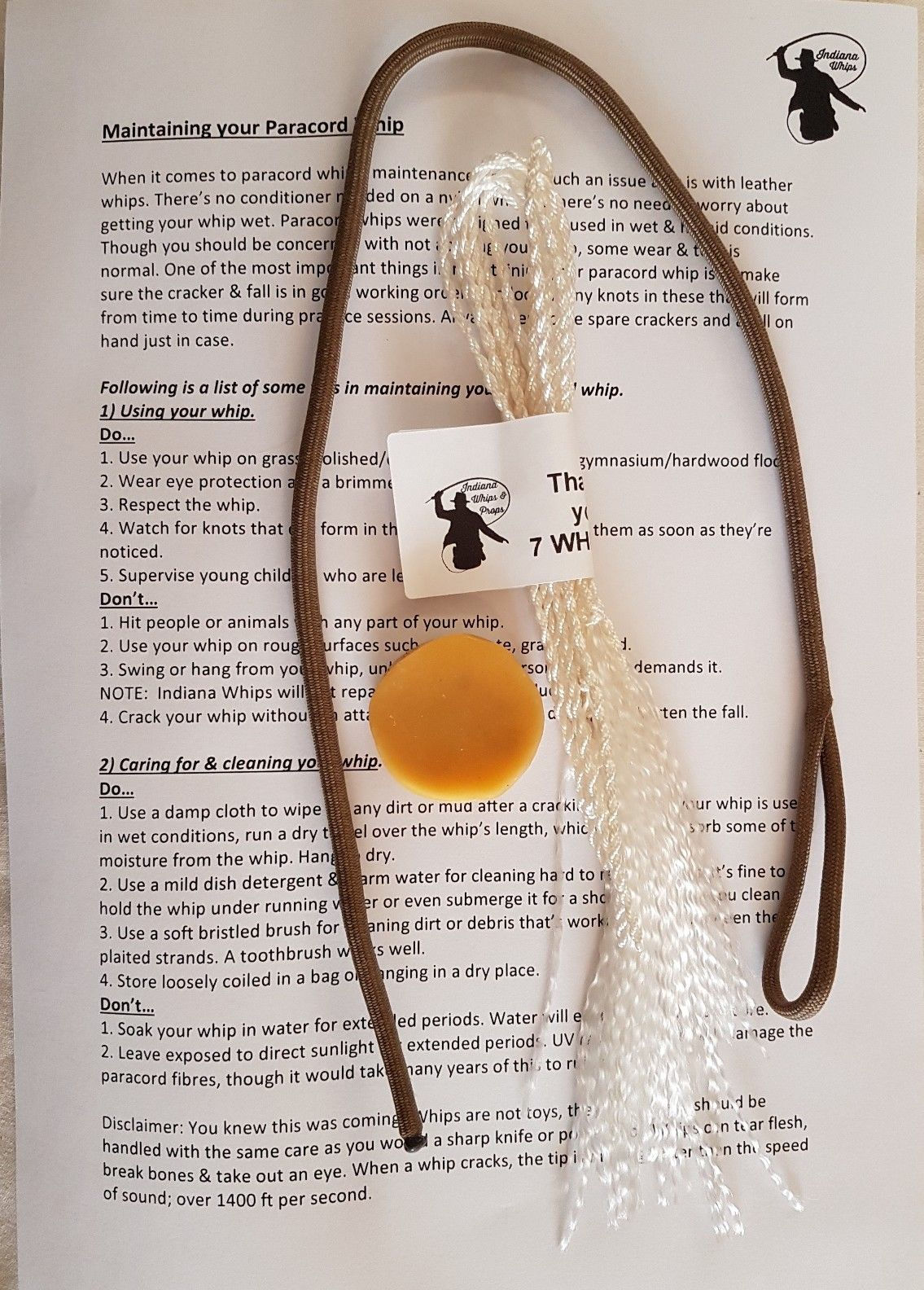 Whip Care Maintenance Kit