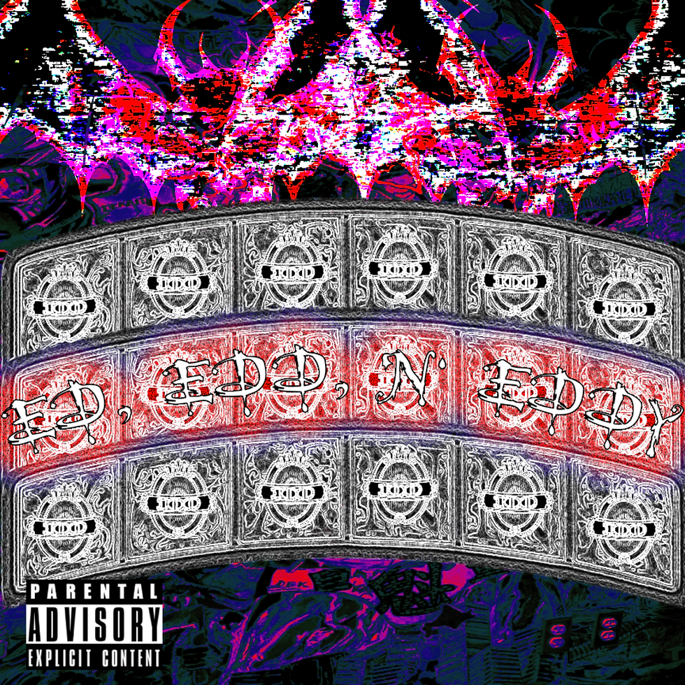 Vader ed, edd n eddy... album cover with Parental Advisory label and two distorted bats at the top of the screen