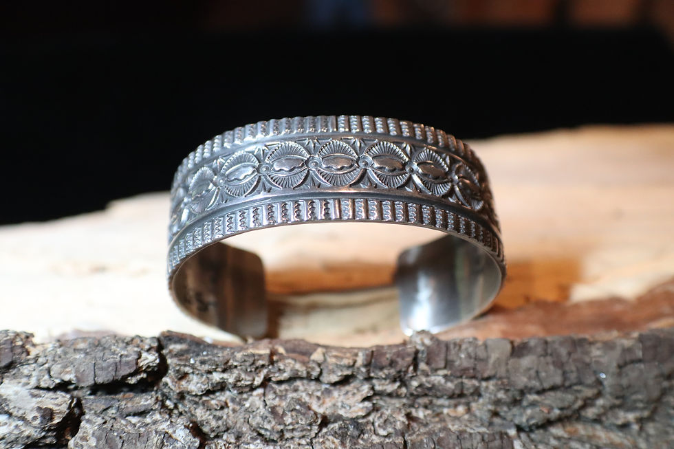 Sunshine Reeves - Sterling Navajo Cuff