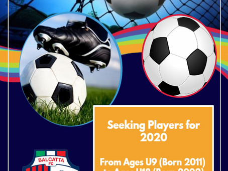 Seeking Players for 2020