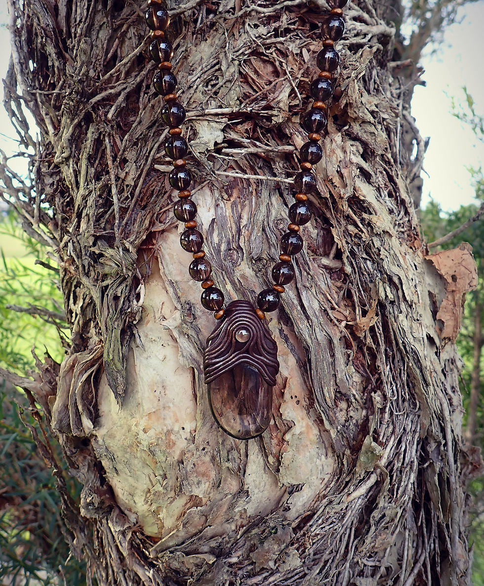 Thumbnail: Embodied ~ Smokey Quartz Beaded Necklace