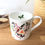 Thumbnail: Butterfly Heart Bone China Mug - green & black