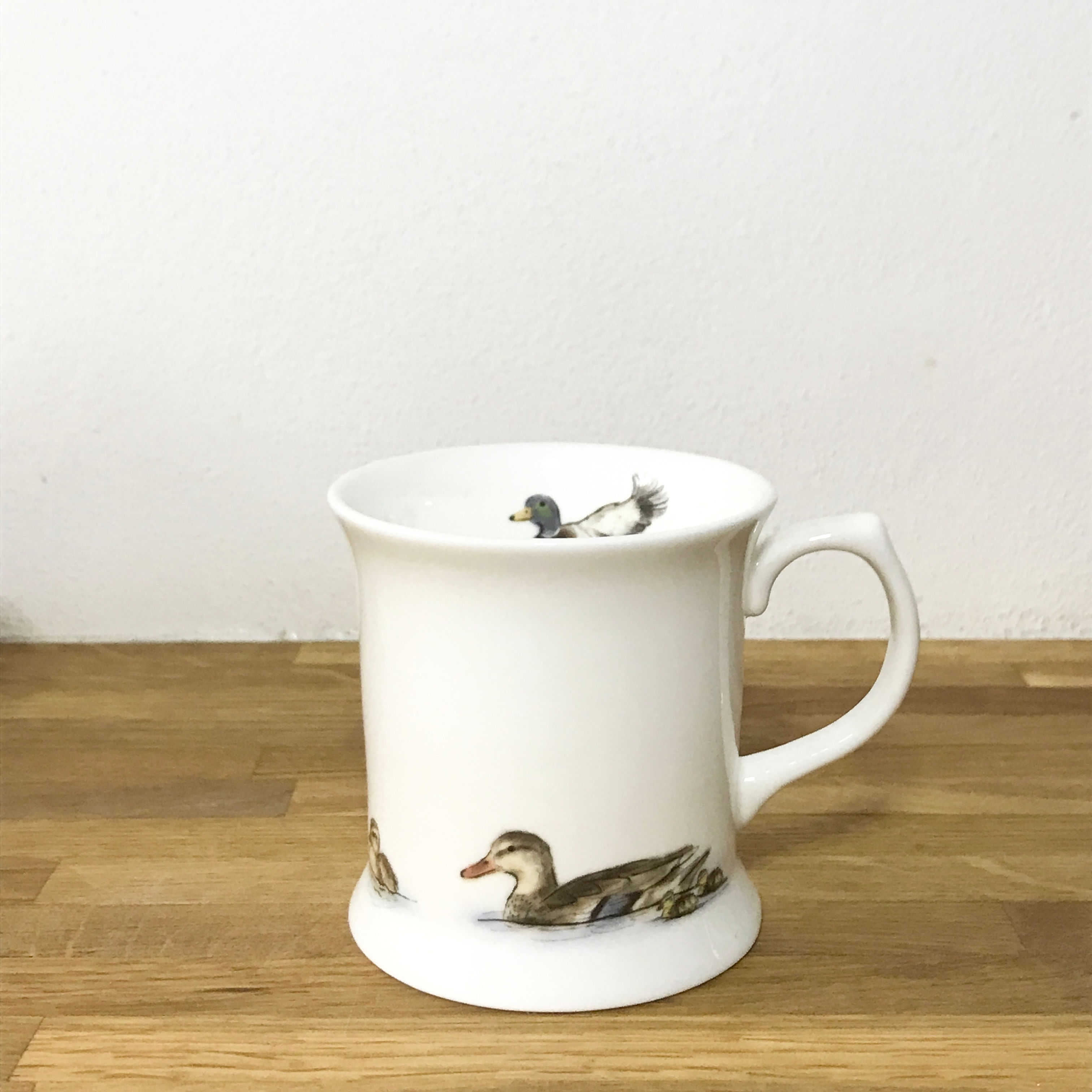 Ducks Bone China Mug, Small Tankard Style