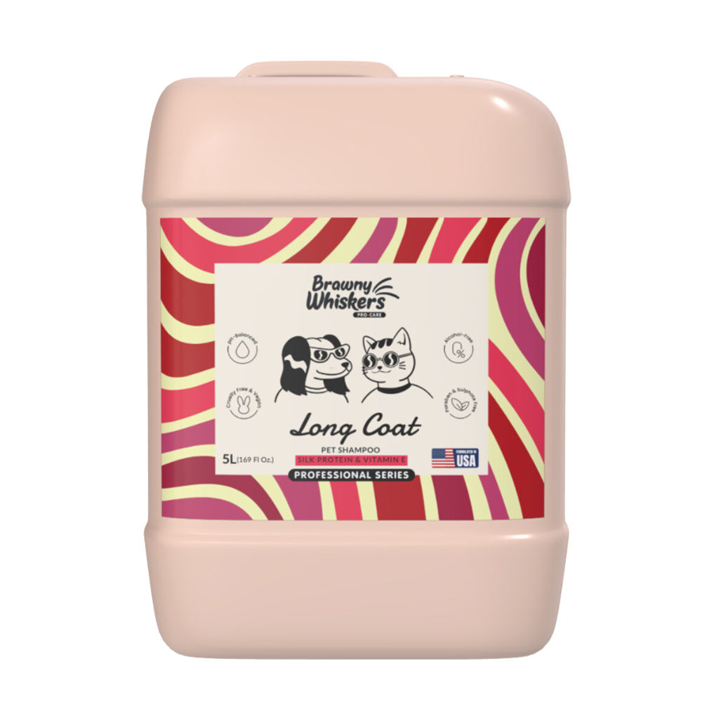 Brawny Whiskers PROFESSIONAL SERIES (Long Coat) Shampoo. 5L