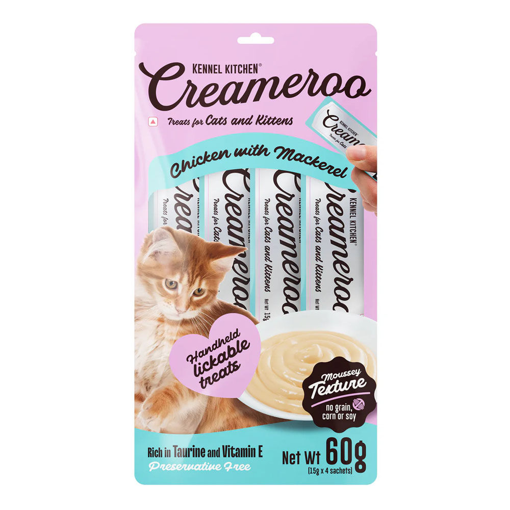 Kennel Kitchen Creameroo Chicken with Mackerel Treats for Cats & Kittens