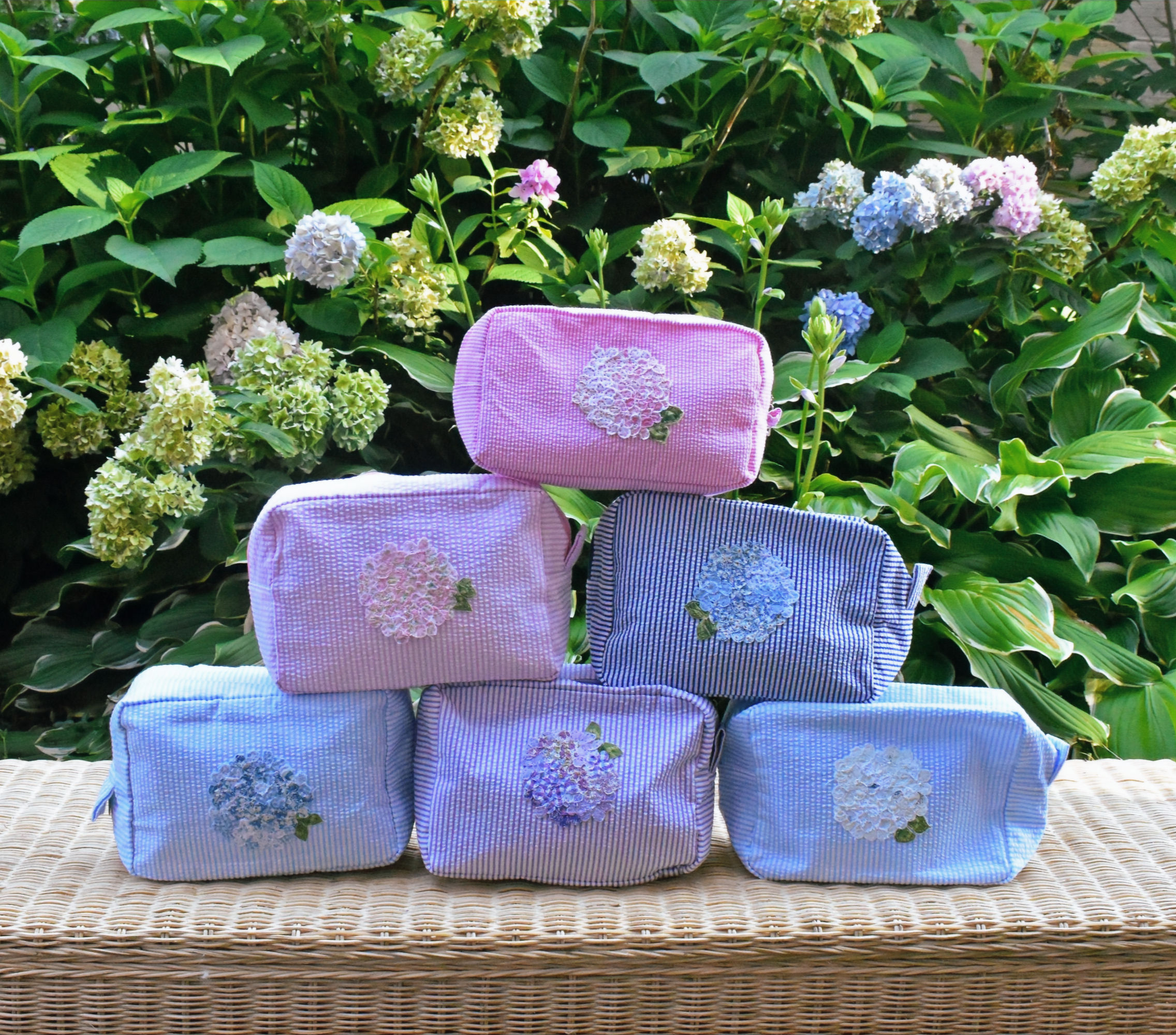 Seersucker Cosmetic Pouch