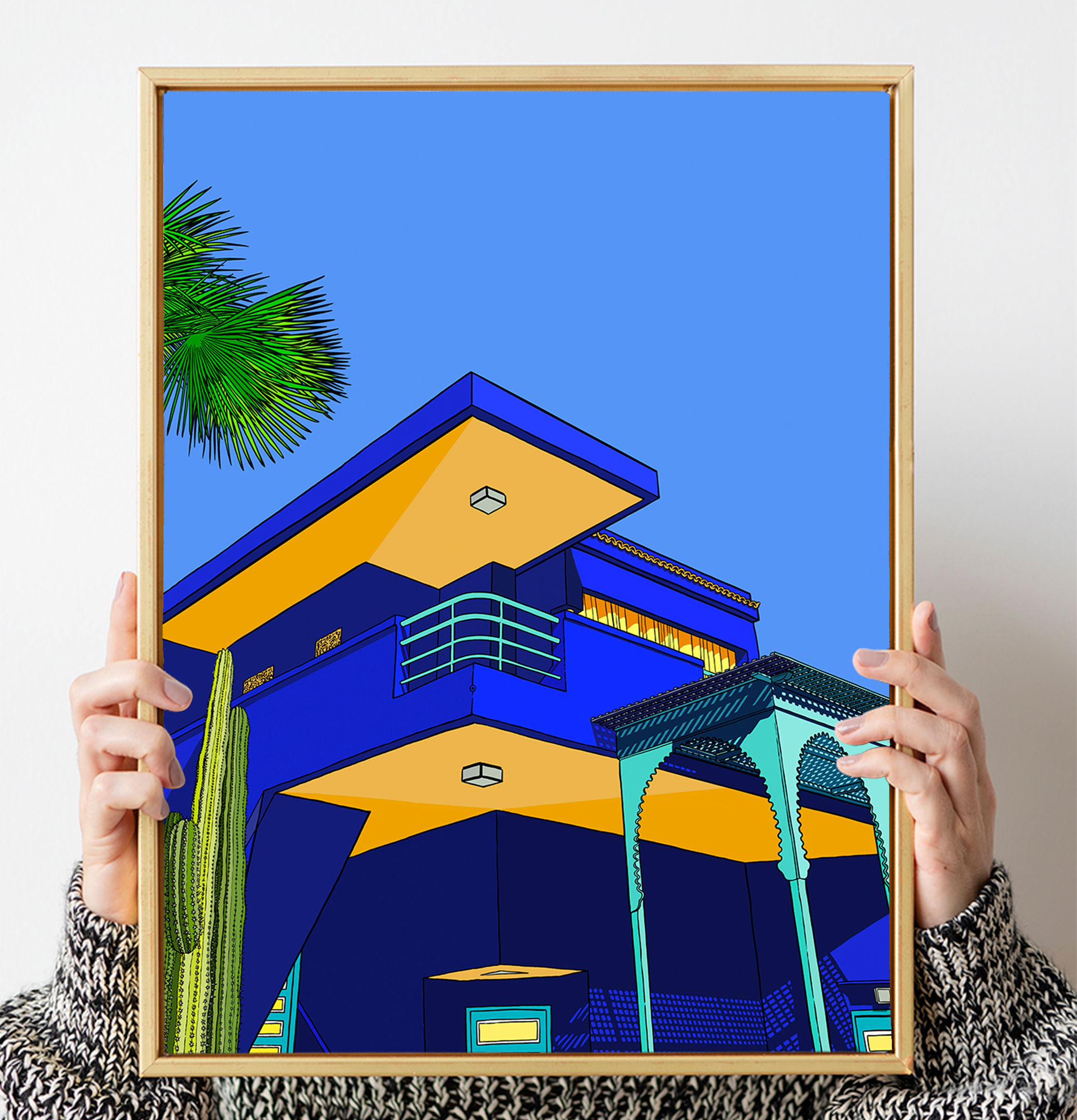 Blue sky Marrakesh Print ulrikajarl.com